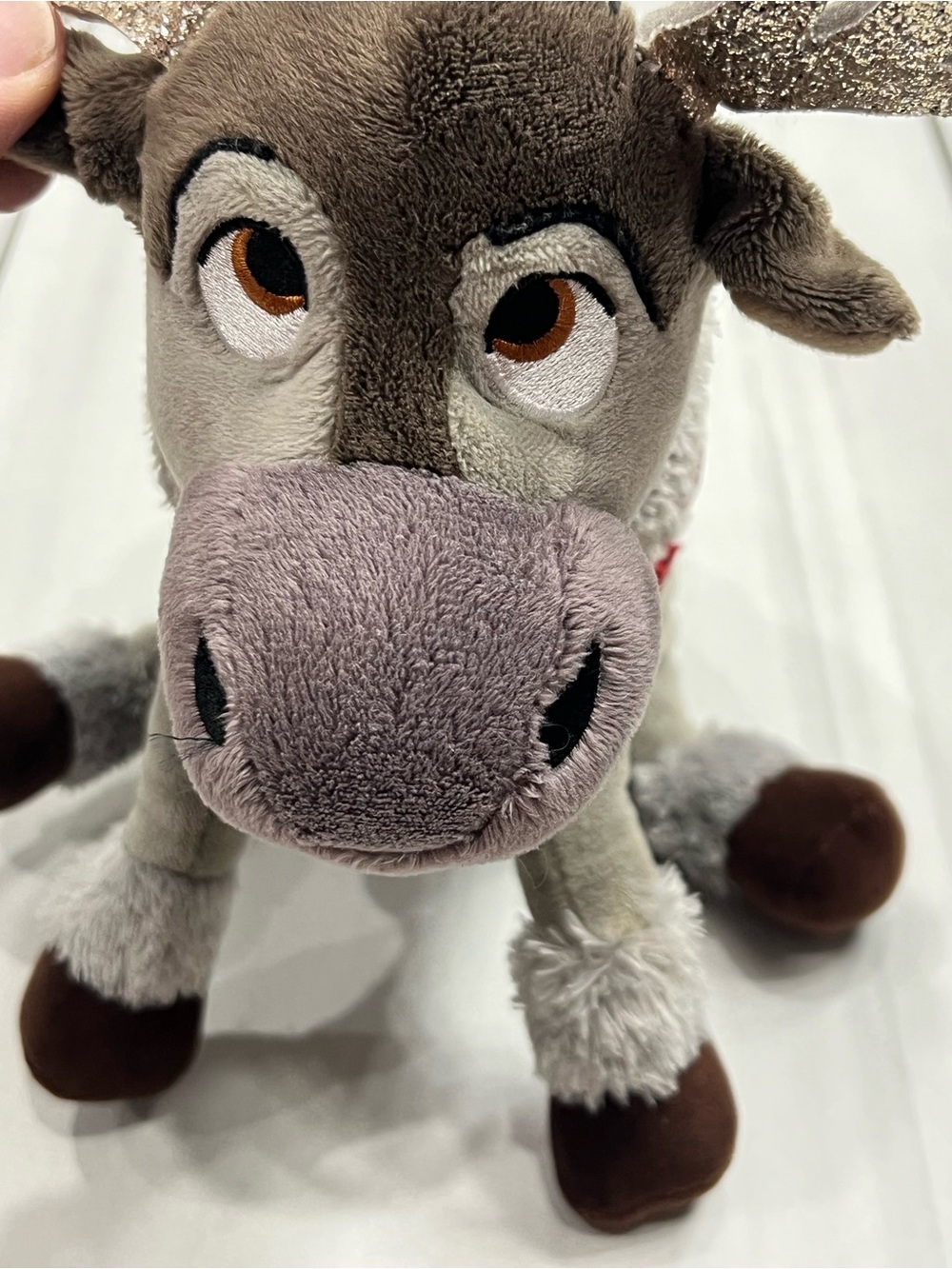 TY Sparkle Disney Frozen SVEN the Reindeer Gray Soft Beanie Baby 9” 2019